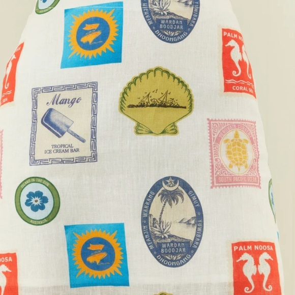 Palm Noosa The East Mini Skirt NWT Postage Stamp Print - Picture 2 of 14